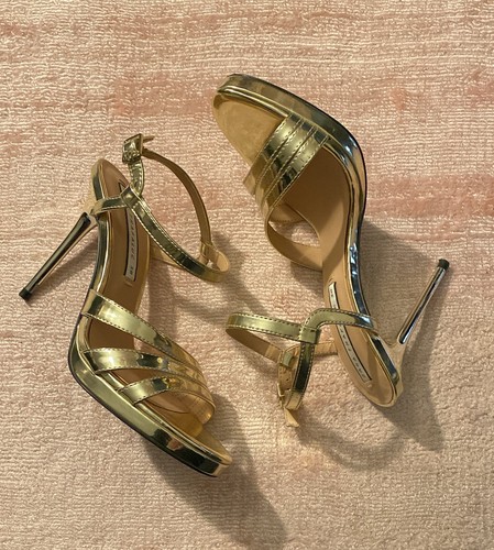 Zara gold stiletto high heels - gold,