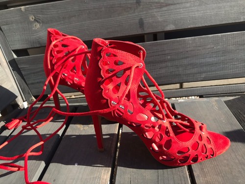 Zara basic high heels - zara, rot