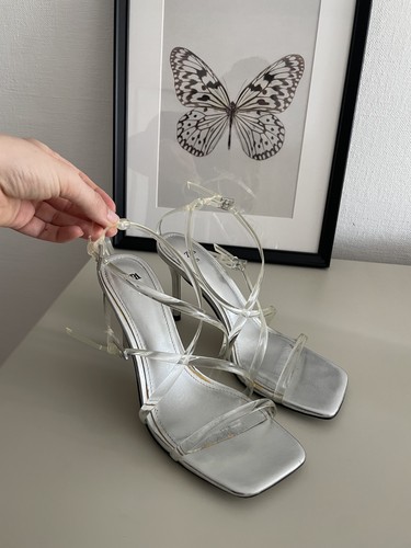 Zara heels silber - glass, look